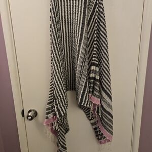 Striped Black and Pink Scarf